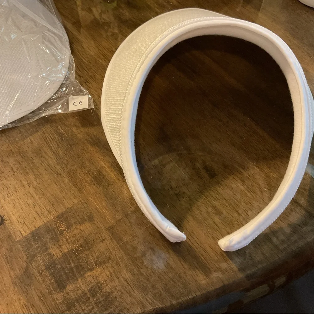 Women's White Sun Visor Hat - Classic Open-Top Visor
